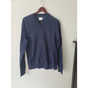 Lucky brand navy blue vneck sweater men's medium